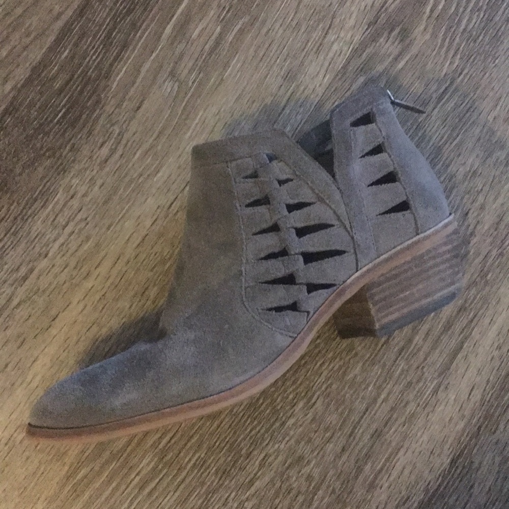 Vince Camuto favorite! Peera gray suede bootie